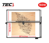 160W Large Laser Engraver Machine CNC wood printer Laser Cutting Machine For Acrylic Air Assist - 60X78 Inches